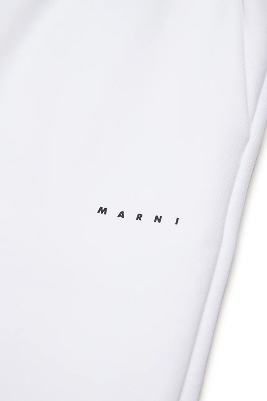 Detské bavlnené tepláky Marni MP190F TROUSERS biela M01432.M00V0