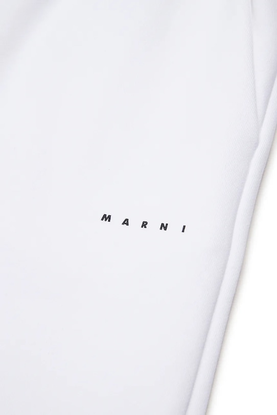 Marni spodnie dresowe bawełniane dziecięce MP190F TROUSERS biały M01432.M00V0