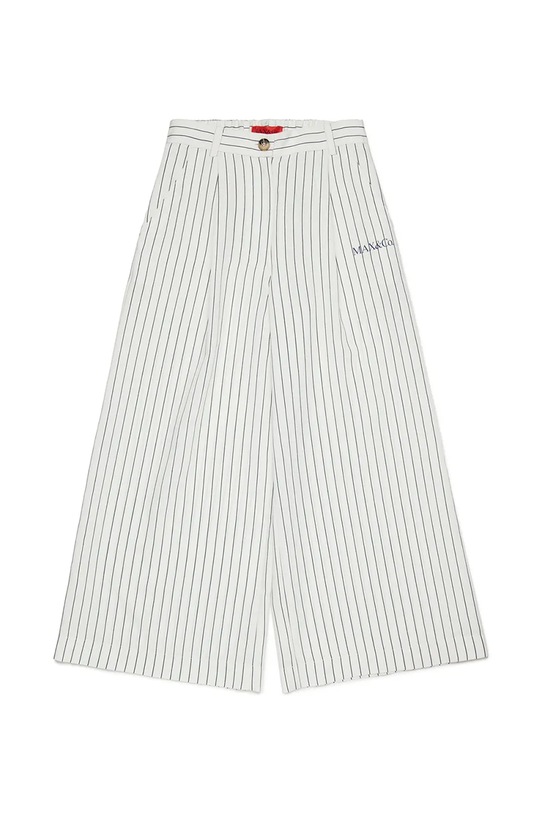 Max&Co. spodnie dziecięce z wiskozą MAXP47F TROUSERS biały MX0307.MX00W