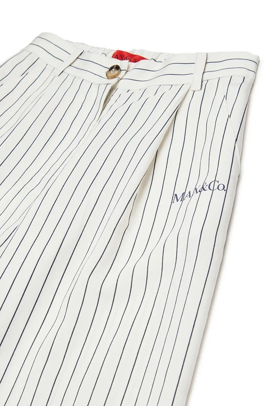Dziewczynka Max&Co. spodnie dziecięce z wiskozą MAXP47F TROUSERS MX0307.MX00W biały