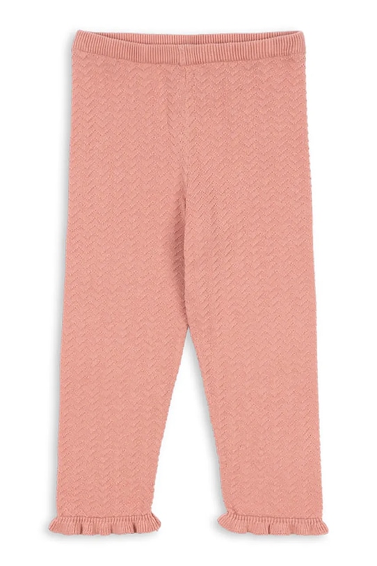 Konges Sløjd spodnie bawełniane dziecięce CYPRES PANTS GOTS bawełna różowy KS104756.PPY2