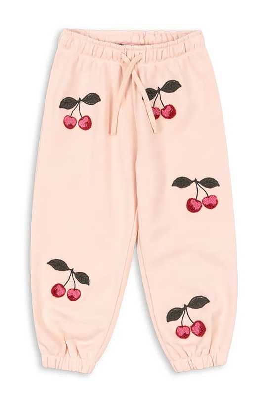 Konges Sløjd spodnie dresowe dziecięce LOU TERRY SWEAT PANTS OCS dzianina różowy KS104946.PPY2