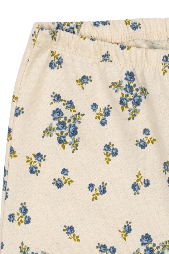 Dziewczynka Konges Sløjd spodnie bawełniane dziecięce DREY SLIT PANTS GOTS KS104771.PPY2 beżowy