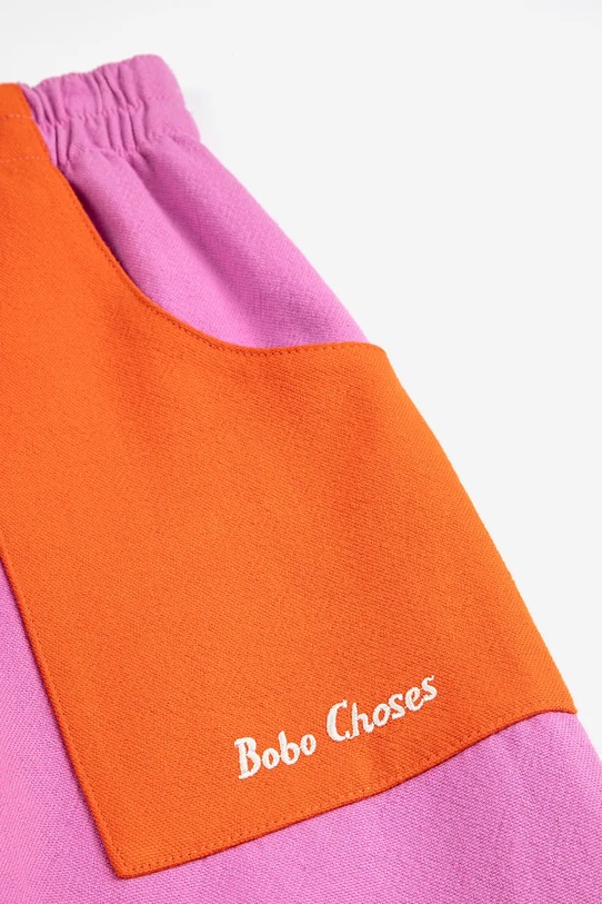 Bobo Choses spodnie dresowe bawełniane dziecięce fioletowy 126AC093