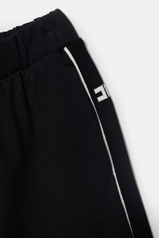 Dziewczynka Elisabetta Franchi spodnie dresowe dziecięce bawełniane EFPA316.0.FF002 czarny