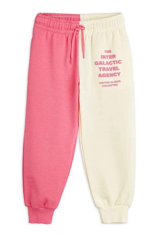 Mini Rodini teplákové nohavice detské bavlnené Travel agency ružová 26230143