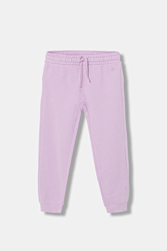 United Colors of Benetton spodnie dresowe bawełniane dziecięce bawełna fioletowy 3J68CF02H.G.Stagionale