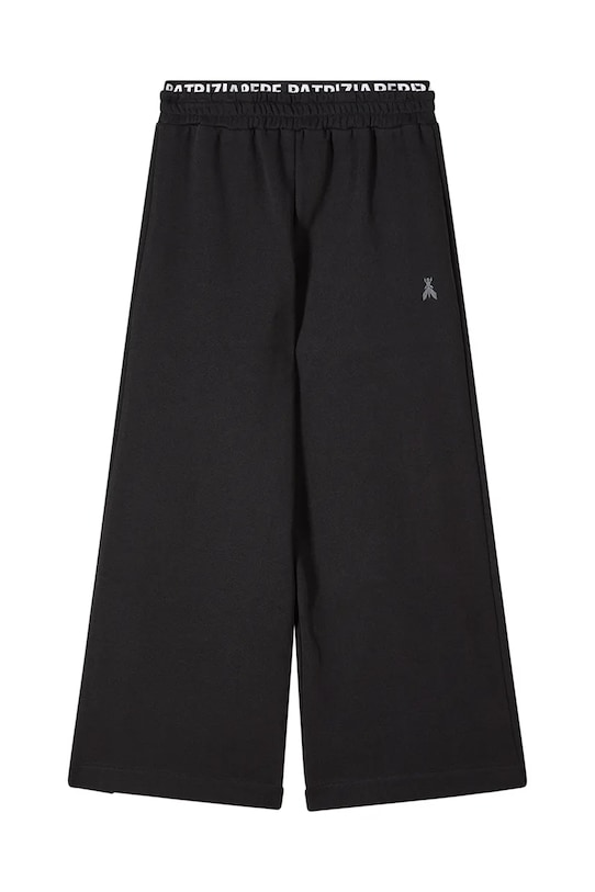 Παιδικό βαμβακερό παντελόνι Patrizia Pepe J409 βαμβάκι μαύρο 7P0419