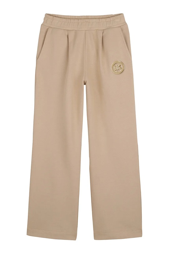 Dječji pamučni donji dio trenirke Michael Kors R30574.114.150 smeđa SS26