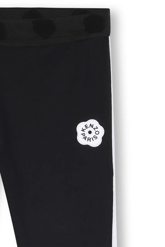 Dziewczynka Kenzo kids legginsy dziecięce bawełniane z elastanem K61639.156 czarny
