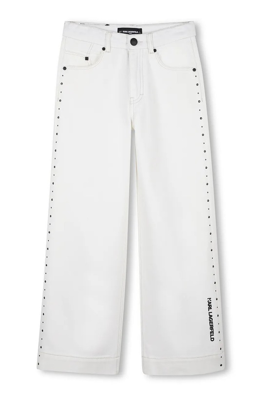Dětské kalhoty Karl Lagerfeld Z31127.156.162 bílá SS26