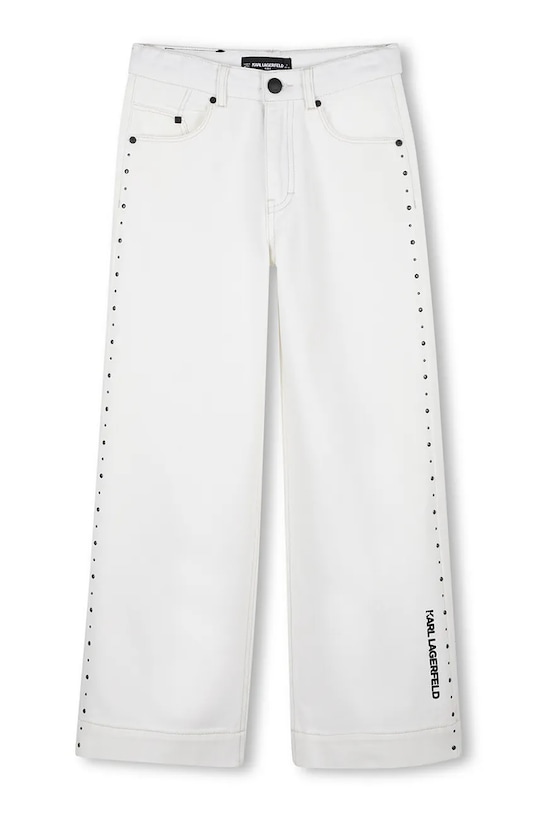 Dětské kalhoty Karl Lagerfeld Z31127.156.162 bílá SS26