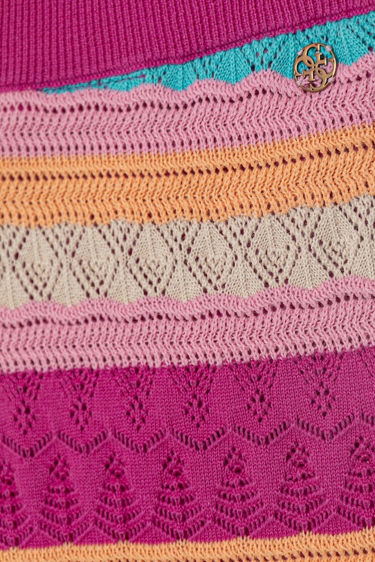 Dziewczynka Guess spodnie dziecięce bawełniane J6GB04.Z5480.PPY2.M różowy