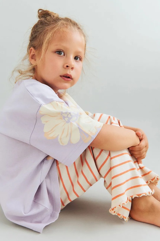 Wheat spodnie dziecięce bawełniane pomarańczowy 0865.106.GOTS