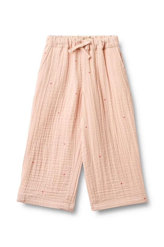 Wheat spodnie bawełniane dziecięce 2706.240.GOTS pomarańczowy SS26