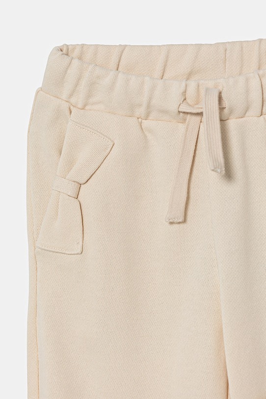 Dievča United Colors of Benetton teplákové nohavice detské bavlnené 3NBMGF05D.P.Stagionale béžová