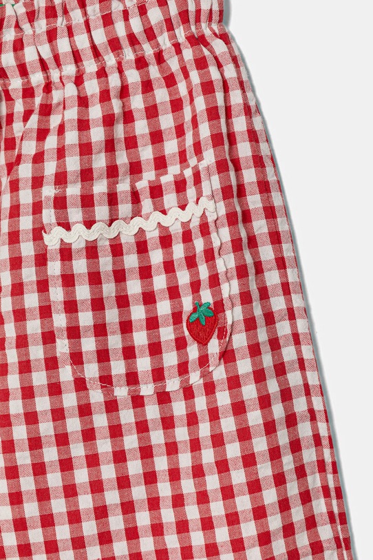 Dziewczynka United Colors of Benetton spodnie dziecięce bawełniane 47QJGF02Y.P.Stagionale czerwony