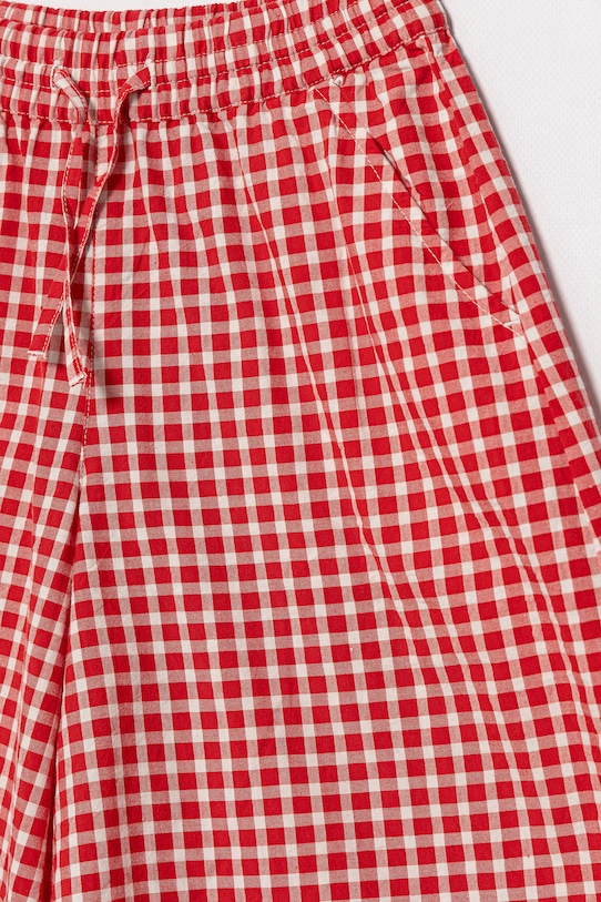 DÍVKA United Colors of Benetton kalhoty se širokými nohavicemi dětské bavlněné 4TEECF05O.G.Stagionale červená