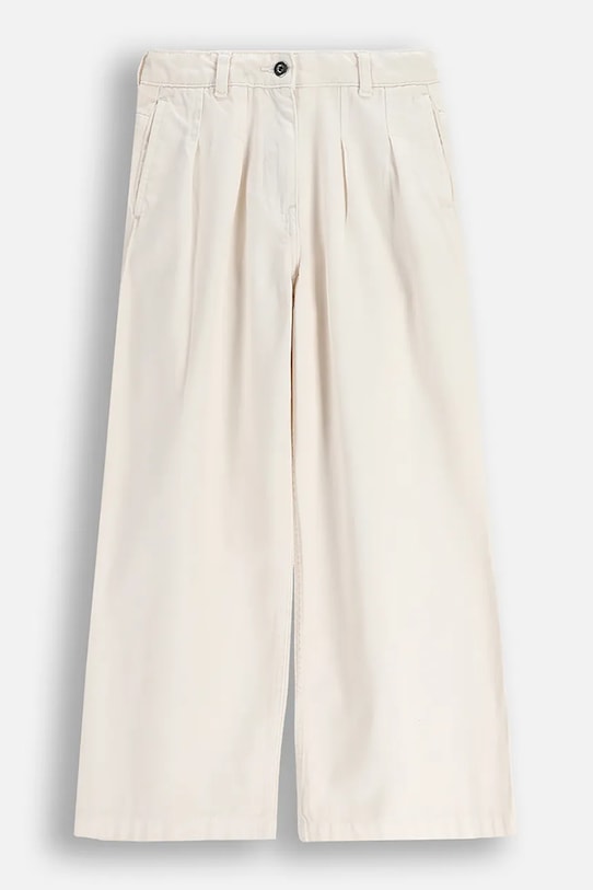 Coccodrillo spodnie wide leg dziecięce bawełniane beżowy WC6119102CTG