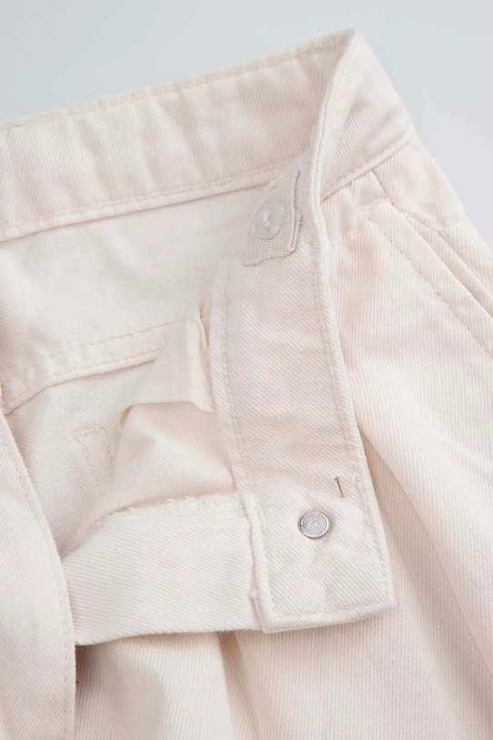 BIMBA Coccodrillo pantaloni wide leg per bambini in cotone WC6119102CTG beige