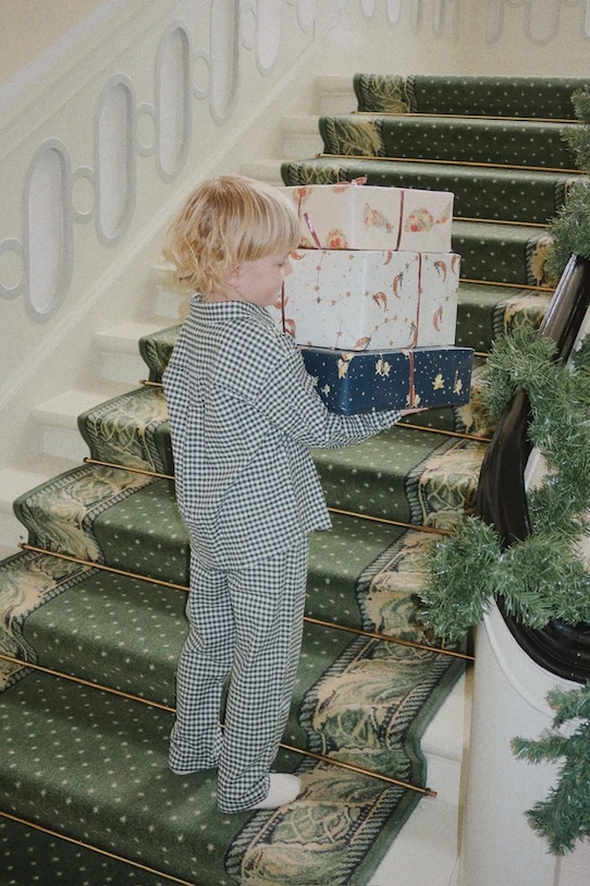 Konges Sløjd spodnie bawełniane dziecięce FORET PANTS GOTS wzorzyste multicolor KS104195.PreSpring