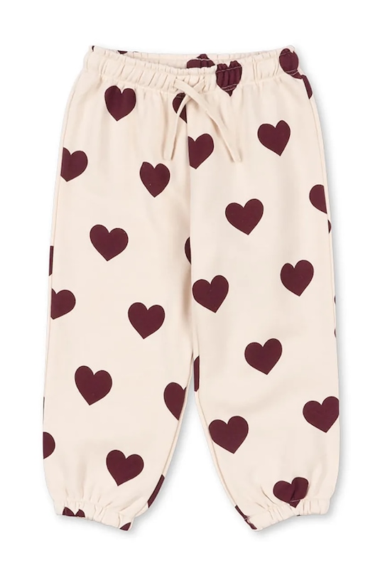 Otroški spodnji del trenirke Konges Sløjd LOU SWEAT PANTS OCS Pletenina bež KS104345.PreSpring