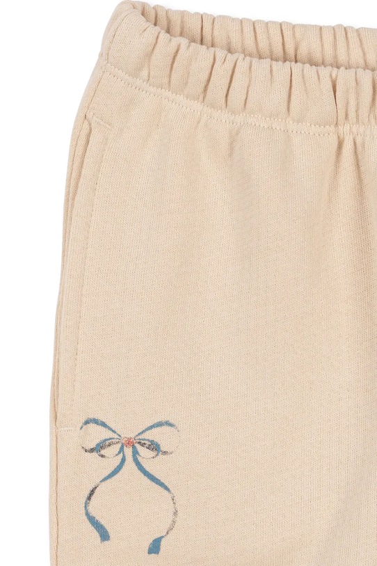 Chłopiec Konges Sløjd spodnie dresowe bawełniane dziecięce LOUPY LOU SWEAT PANTS OCS KS104349.PreSpring beżowy