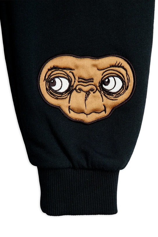 Mini Rodini spodnie dresowe bawełniane dziecięce E.T. czarny 25830101