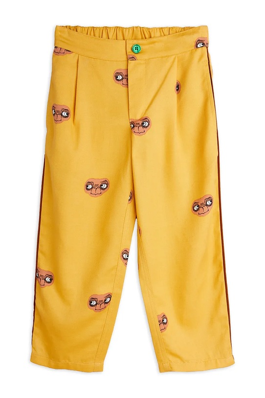 Mini Rodini spodnie dziecięce E.T. 25830115 żółty SS26