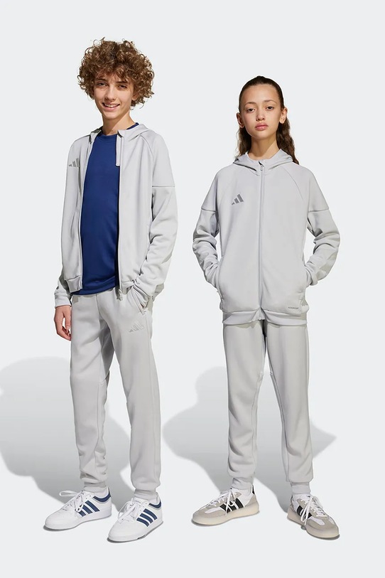 adidas Performance spodnie dresowe dziecięce melanż szary JC5128