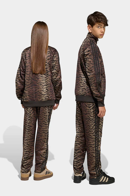 Момче Детски спортен панталон adidas Originals KD3200 кафяв