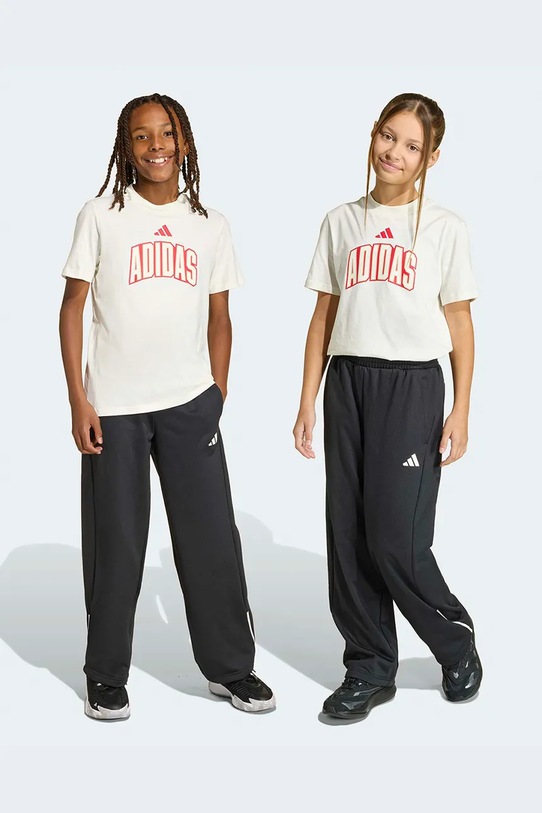 adidas spodnie dresowe dziecięce tkanina czarny KB2861