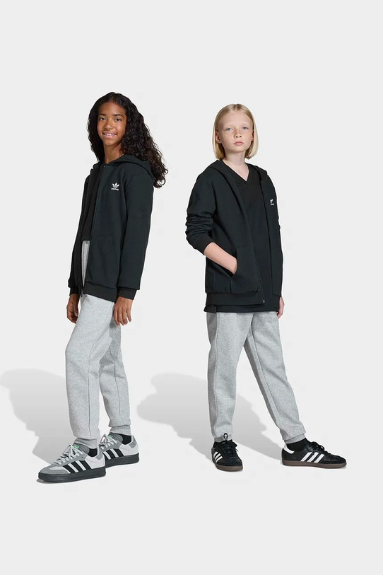 Παιδικό φούτερ adidas Originals απλικέ γκρί KE0452