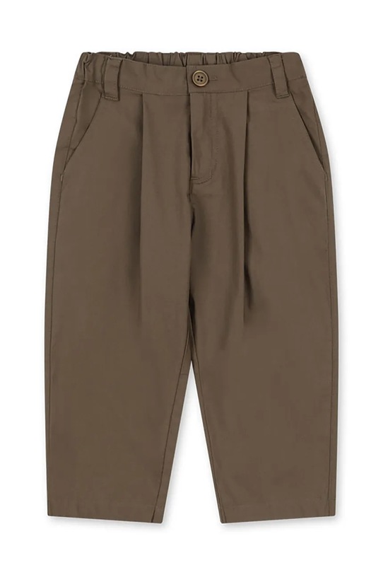 Konges Sløjd spodnie dziecięce CHIM CHINOS GOTS z elastanem brązowy KS104727.PPY2
