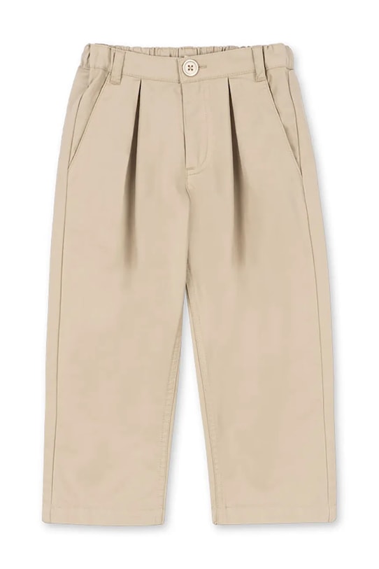 Konges Sløjd spodnie bawełniane dziecięce WILLO CHINOS GOTS bawełna beżowy KS105136.PPY2