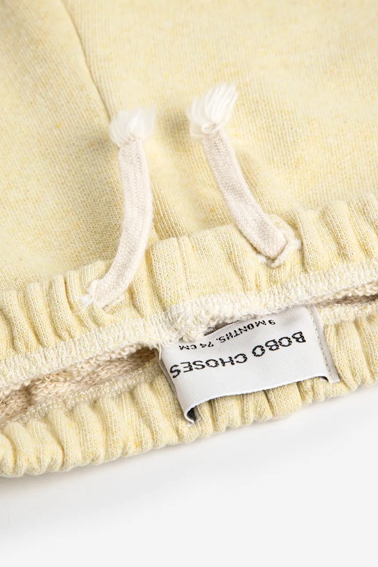 Bobo Choses spodnie dresowe bawełniane niemowlęce 126AB067 żółty