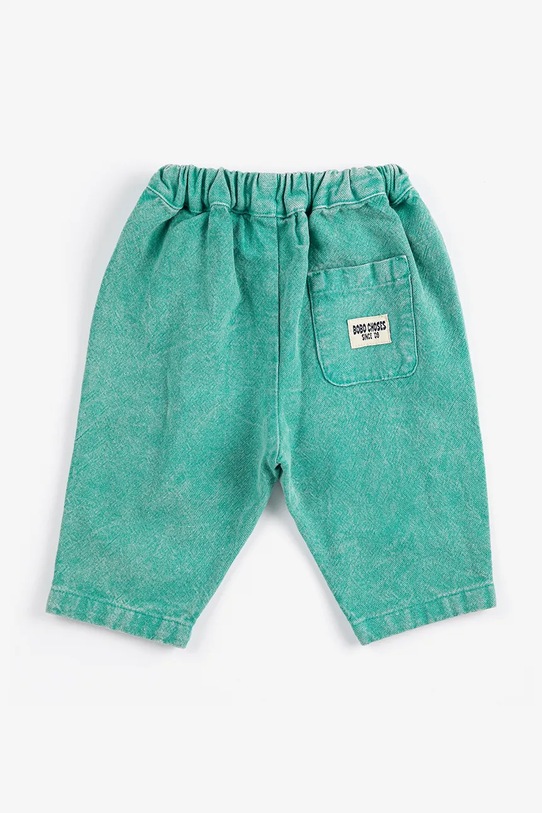 Chłopiec Bobo Choses spodnie dresowe bawełniane niemowlęce Bobo Choses Since 09 126AB075 turkusowy