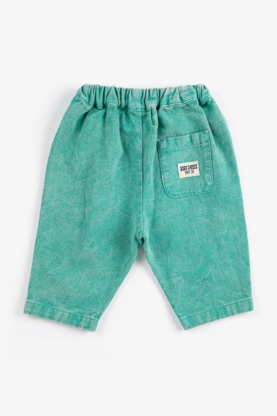 Fiú Bobo Choses baba pamut melegítőnadrág Bobo Choses Since 09 126AB075 türkiz