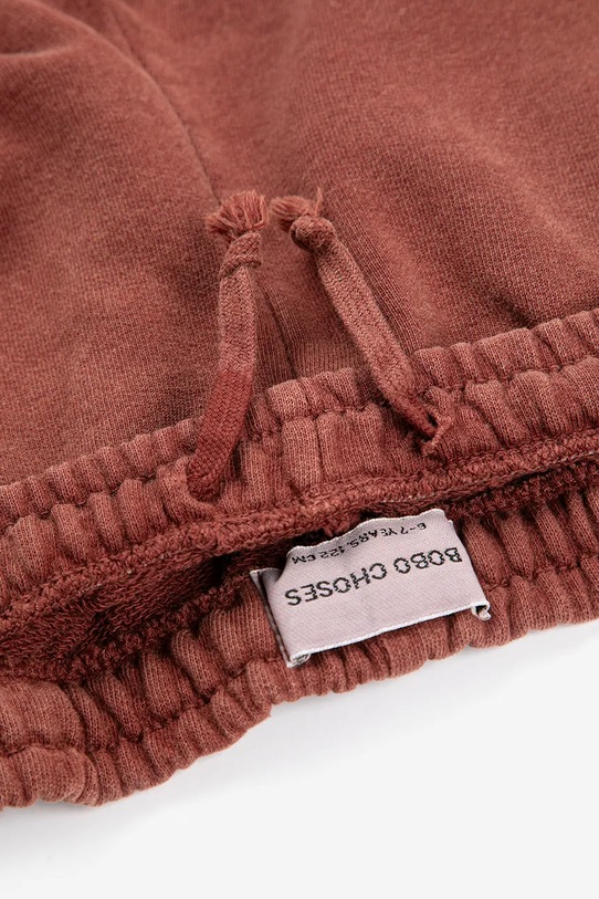 Bobo Choses spodnie dresowe bawełniane dziecięce brązowy 126AC084