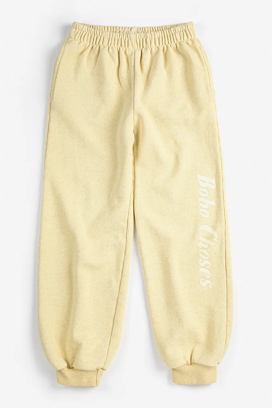 Bobo Choses spodnie dresowe bawełniane dziecięce 126AC085 żółty SS26