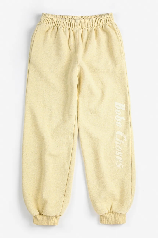 Bobo Choses gyerek pamut melegítőnadrág 126AC085 sárga SS26