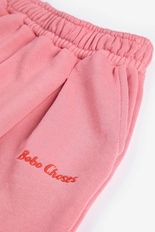 Bobo Choses gyerek pamut melegítőnadrág 126AC087 rózsaszín