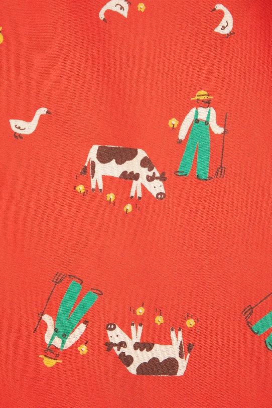 Chłopiec Bobo Choses spodnie bawełniane dziecięce Farm Adventure 126AC091 czerwony