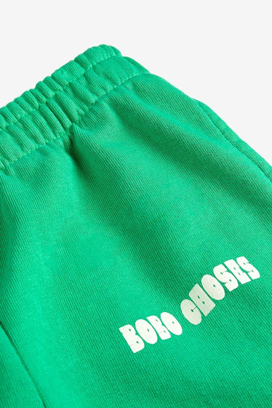 Chłopiec Bobo Choses spodnie dresowe bawełniane dziecięce Bobo Choses Modern 126AC147 zielony