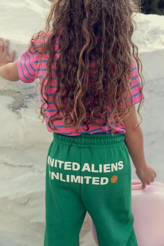 Mini Rodini spodnie dresowe bawełniane dziecięce Travel agency 26230144