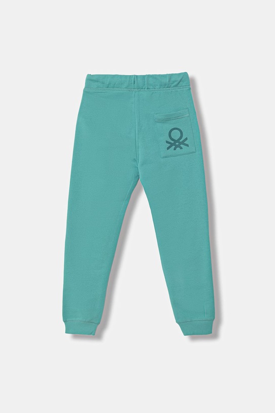 United Colors of Benetton spodnie dresowe bawełniane dziecięce 3J68CF058.G.Stagionale turkusowy SS26