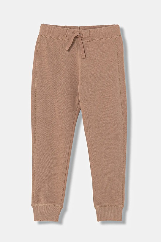 United Colors of Benetton spodnie dresowe bawełniane dziecięce bawełna brązowy 3J68CF058.G.Stagionale