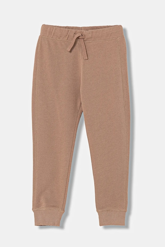 United Colors of Benetton spodnie dresowe bawełniane dziecięce bawełna brązowy 3J68CF058.G.Stagionale