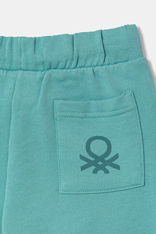 Băieți United Colors of Benetton pantaloni de trening din bumbac pentru copii 3J70GF010.P.Stagionale turcoaz