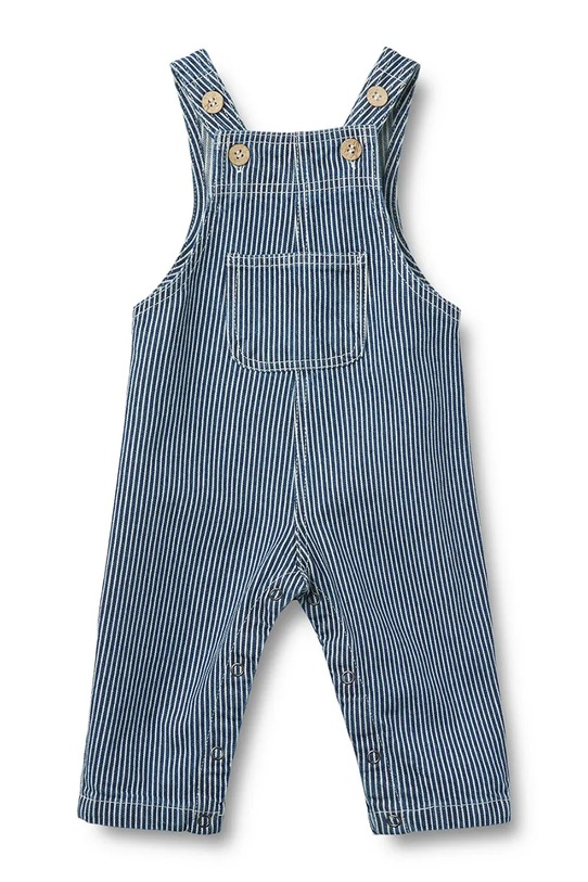 Wheat ogrodniczki jeansowe niemowlęce Planet friendly niebieski 6792.436.GOTS